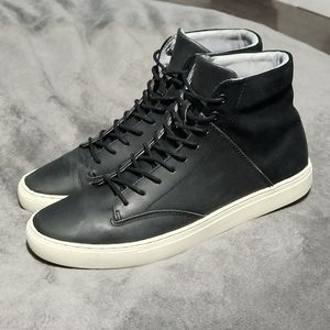 TCG Men's  Premium Shoe Porter  Leather High Top Laces Sneaker